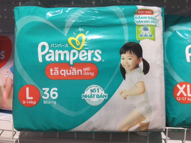 TÃ QUẦN GIỮ DÁNG PAMPERS M40. L36. XL32
