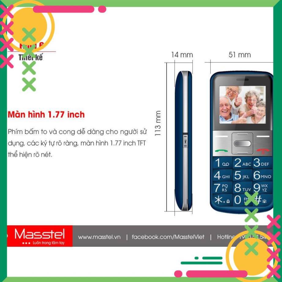 Điện thoại Người Già MASSTEL FAMI 6, 2 Sim, Loa To, Chữ To, Pin KHỏe