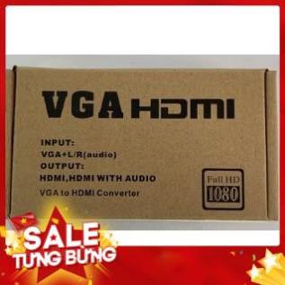 [Mã ELHACE giảm 4% đơn 300K] [Hàng loại 1] Đầu chuyển đổi VGA sang HDMI có Audio -PC