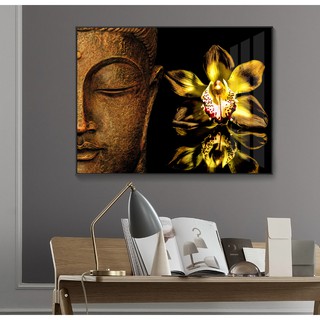 Tranh treo tường trang trí hình mặt phật chất liệu bóng kiếng hoặc vải canvas STTV7-71_86203