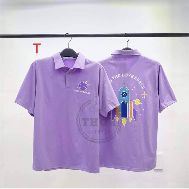 Áo polo tàu vũ trụ in lưng DTR0919