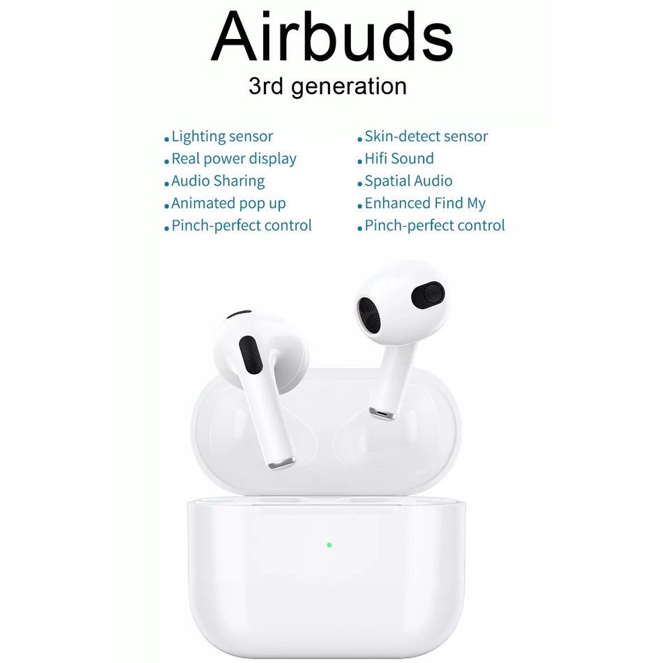 Tai nghe không dây WIWU Airbuds 3 tích hợp sạc không dây , tặng kèm ốp . Hàng chính hãng nhập khẩu