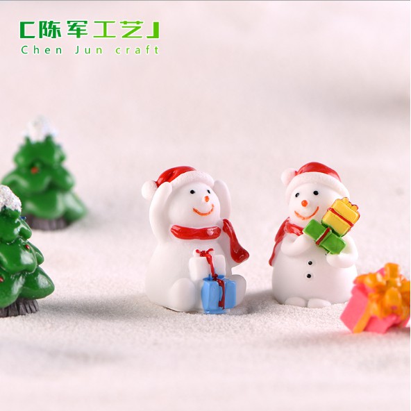 Mô hình người tuyết dễ thương, tuần lộc, ông già noel, gói quà Giáng sinh trang trí tiểu cảnh, móc khóa, DIY