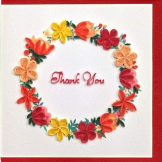 THIỆP GIẤY XOẮN (QUILLING)THIỆP HANDMADE THANKS