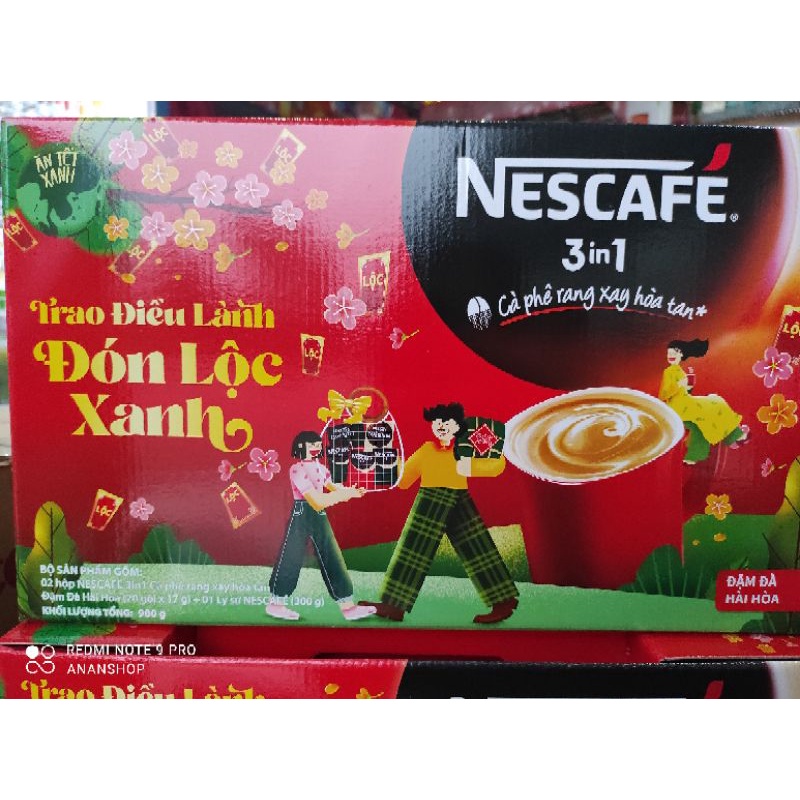 Hộp quà Tết Như Ý Nestle tết 2022 Trao điều lành - Đón lộc xanh