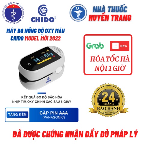 [Bảo hành 24 tháng CHIDO] Máy đo nồng độ oxi trong máu, máy đo spo2 model FPX- 01 kẹp ngón đo chính xác, đo nhịp tim