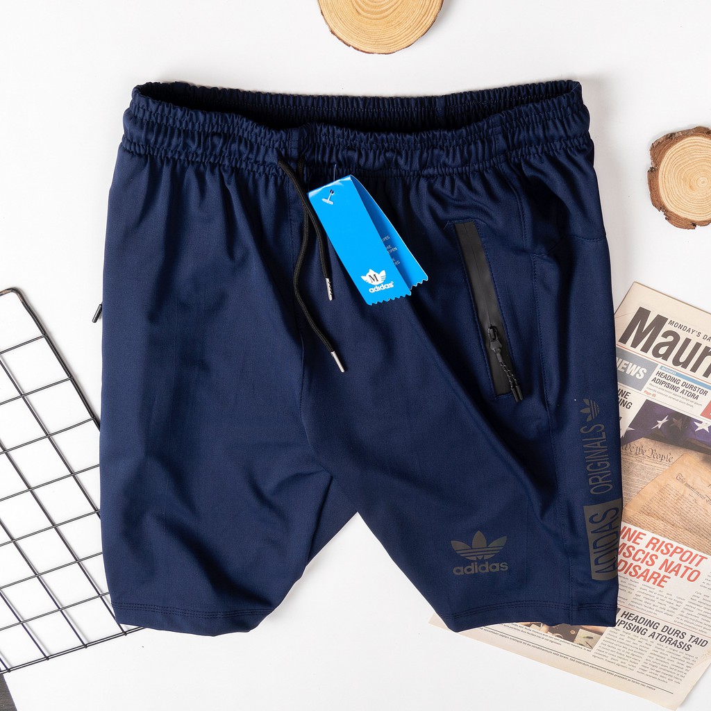 Quần short nam thể thao cao cấp, chất liệu thun poly thoáng mát thiết kế logo chữ phản quang mới lạ tập gym dạo phố QS67 | BigBuy360 - bigbuy360.vn