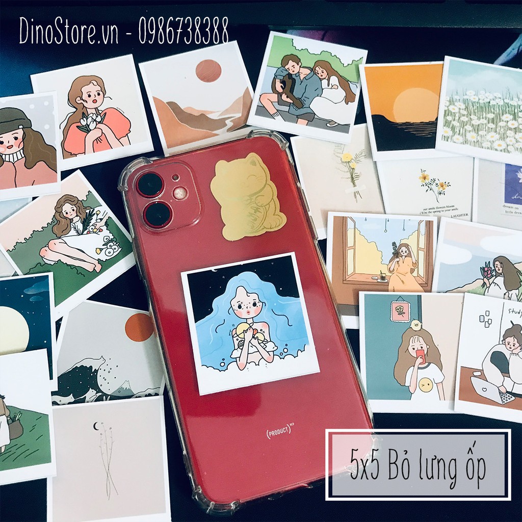 In ảnh, rửa ảnh Set thiệp postcard có sẵn  decor trang trí phòng cực xinh - Dinostorevn