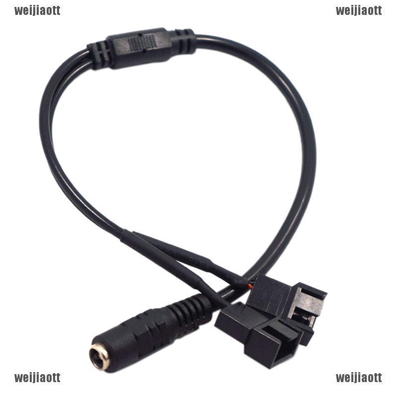 DC 5521 to 4Pin PWM 4 Pin 2 Way Computer PC Router Fan Power Adapter Cable