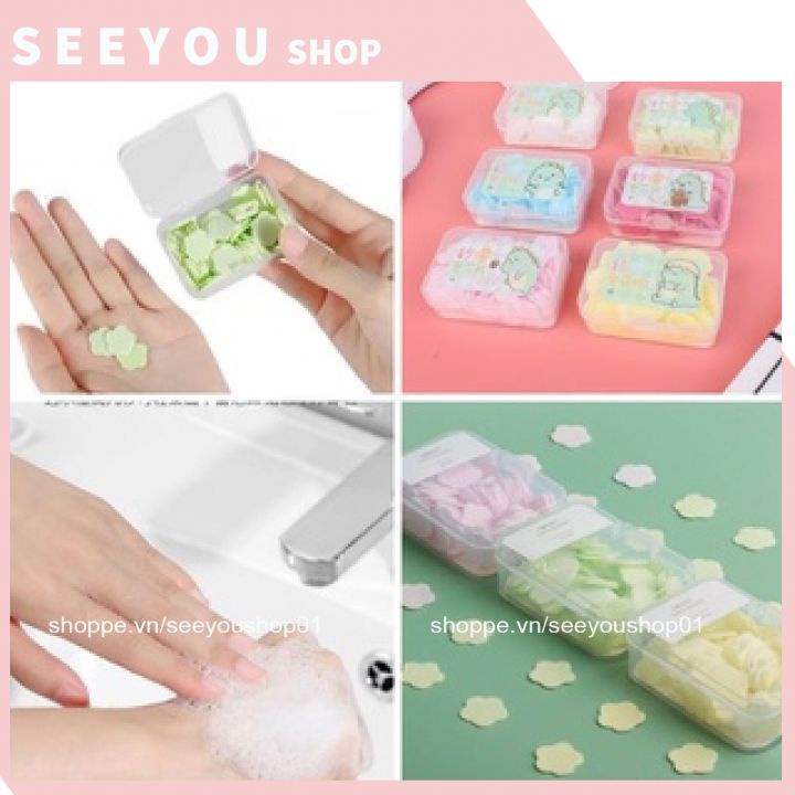 Xà Phòng Giấy , Xà Phòng Khô Rửa Tay Nhiều Mùi Dùng Một Lần Tiện Lợi Du Lịch