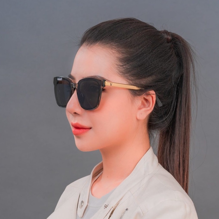 POSHOP Kính mát nam nữ chống UV400 mắt kính râm thiết kế màu sắc dễ đeo đi du lịch V35