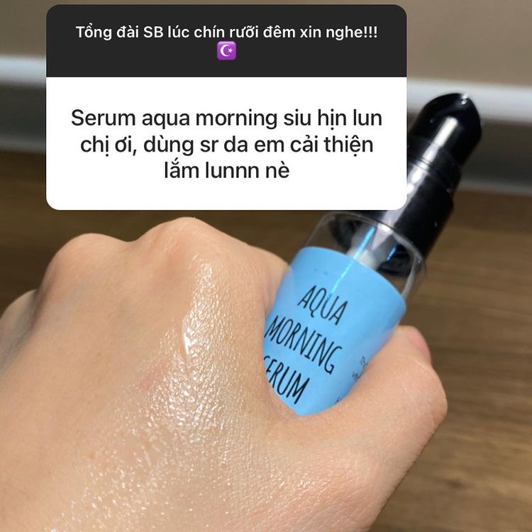 Serum dưỡng da ban ngày kiềm dầu cấp nước se khít lỗ chân lông Aqua morning serum Sunday Beauty handmade