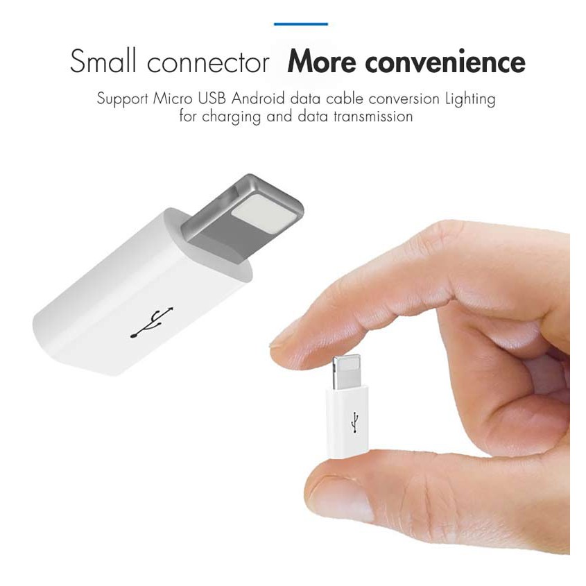 Bộ chuyển đổi cổng lightning sang Micro USB cho iPhone XS / iPad 4 / iPad Mini / iPod 7