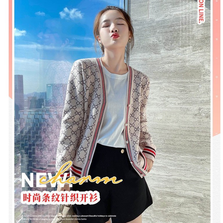 Áo Len Cardigan Nữ Cao Cấp, Áo Len Nữ Quảng Châu Hoạt Tiết Mềm Kiểu Dáng Thời Trang Sang Chảnh