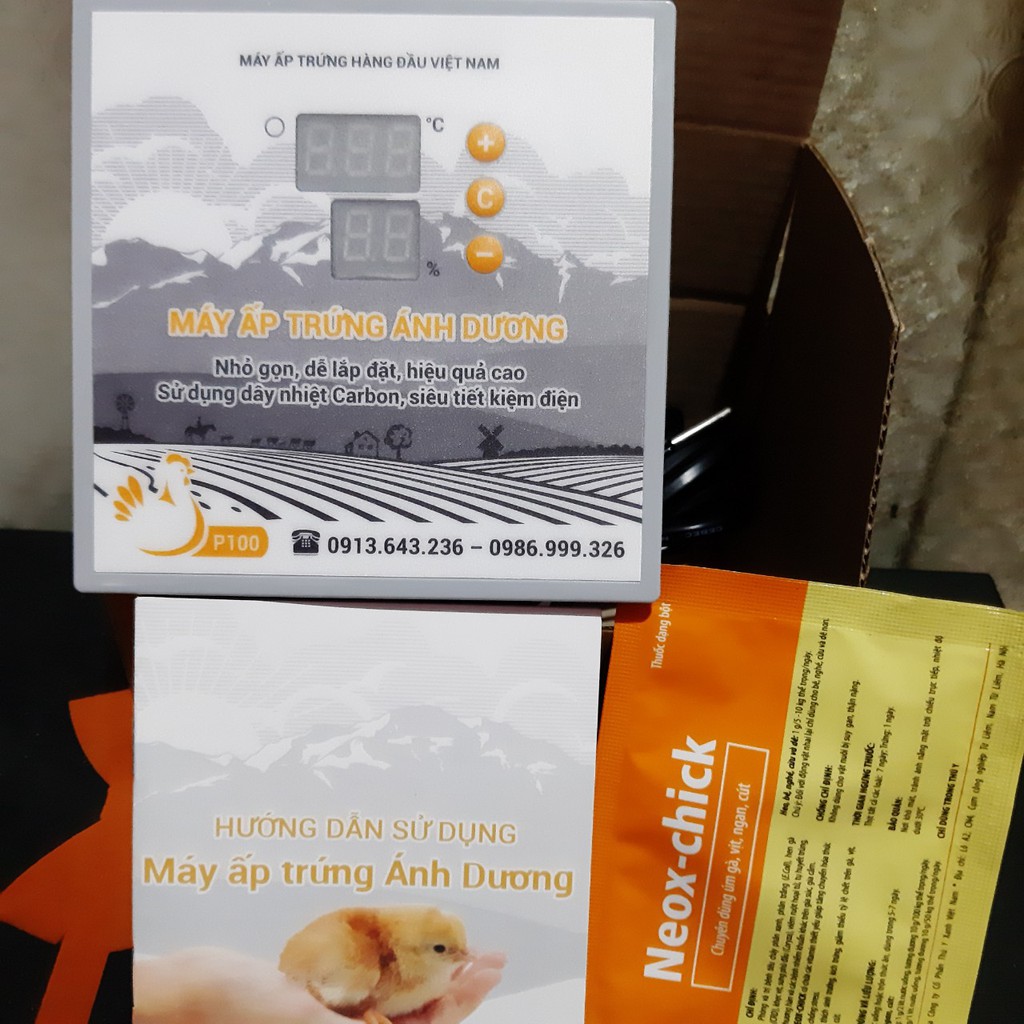 - Máy ấp trứng mini Ánh Dương P100 dây nhiệt Carbon- Ấp 1-100 trứng đảo tay, tự lắp ráp - Hàng Sẵn