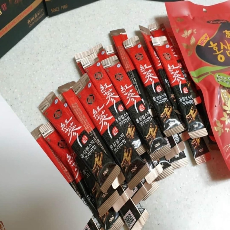 Hồng Sâm 6 Năm Cao Cấp KOREA RED GINSENG EXTRACT STICK PREMIUM 30 gói*10ml