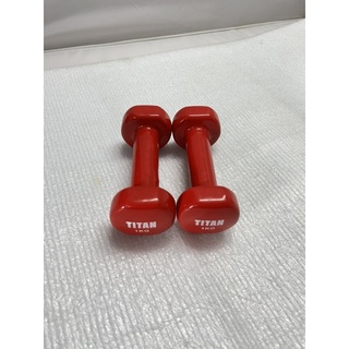 Tạ tay vinyl titan us1012 cặp 1kg