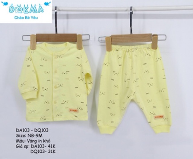 Bộ cài giữa sơ sinh Dokma (Sz 1-9m)