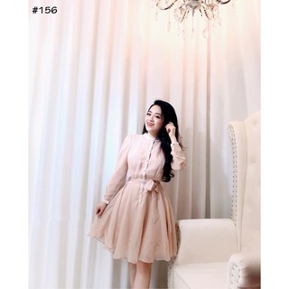 Đầm voan cột nơ eo siêu đẹp