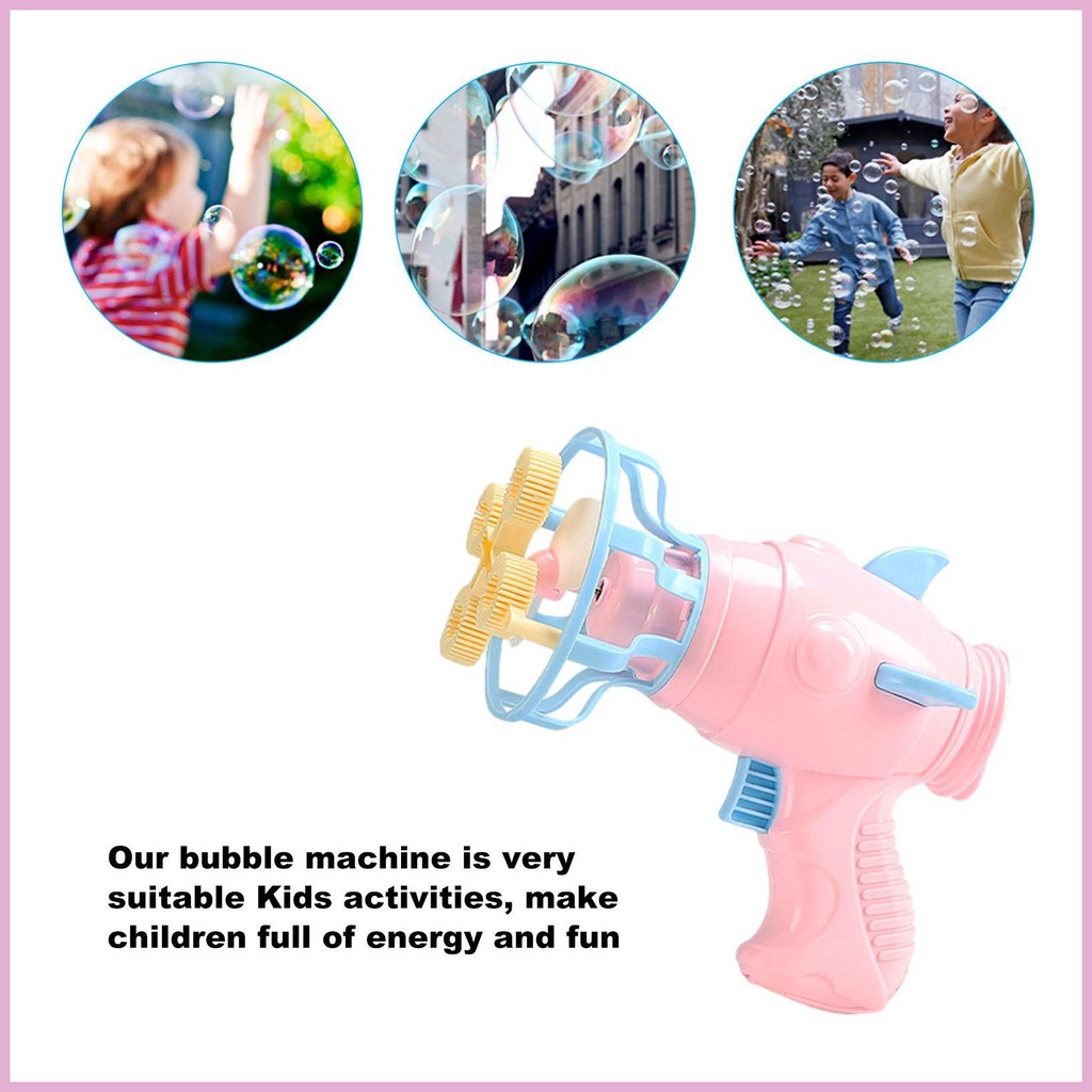 Súng Bắn Bong Bóng Xà Phòng Tự Động Hình Hoạt Hình Xinh Xắn Cho Bé
