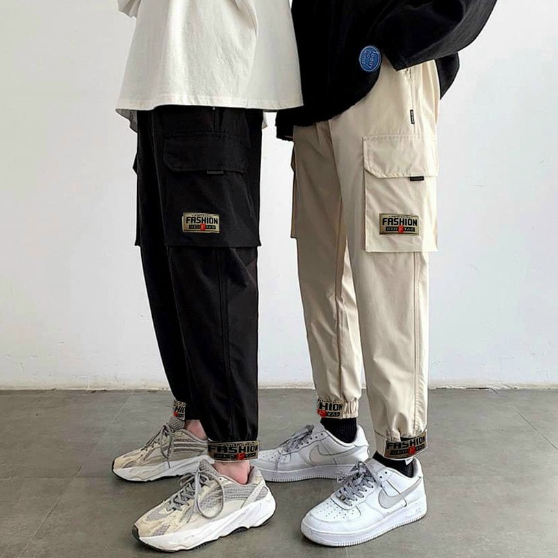 Quần túi hộp nam nữ unisex dán gấu chất kaki mịn, đẹp, cực chất (hopdangau)