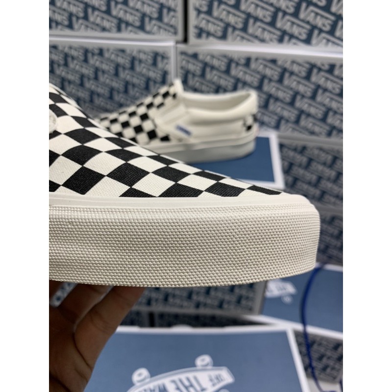 Giày Thể Thao Vans Caro Trắng Chuẩn  Box Xanh Nam Nữ Đẹp Xinh