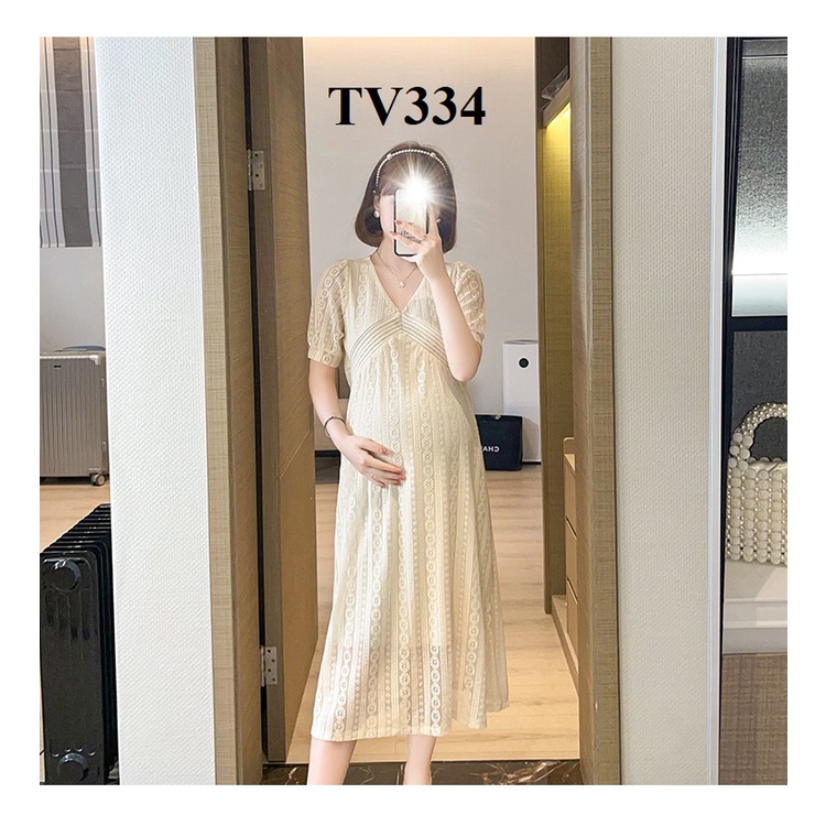 Đầm ren bầu hàn quốc mặc đi làm đi chơi đi tiệc đi du lịch