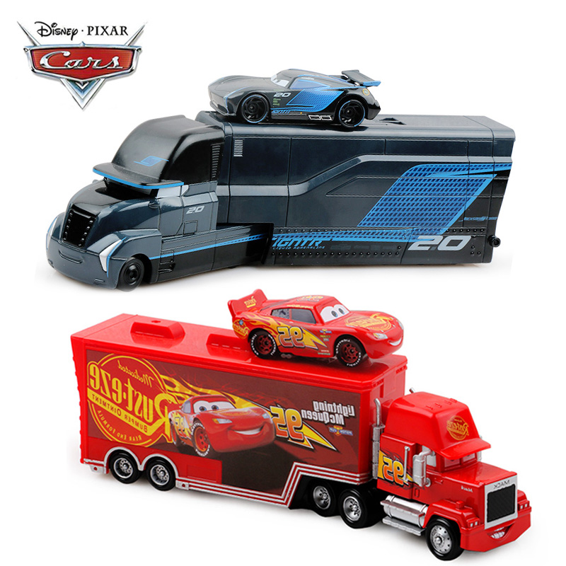 Disney Pixar Cars 2 3 Toys Lightning McQueen Jackson Storm Mack Uncle Truck 1:55 Diecast Model Car For Children Gifts