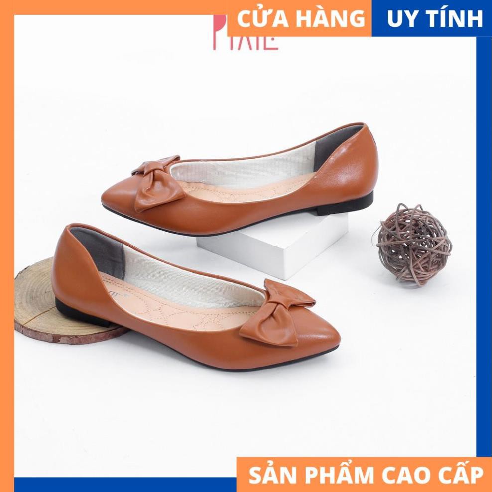 Giày Búp Bê Mũi Nhọn Đính Nơ Cao Cấp X488