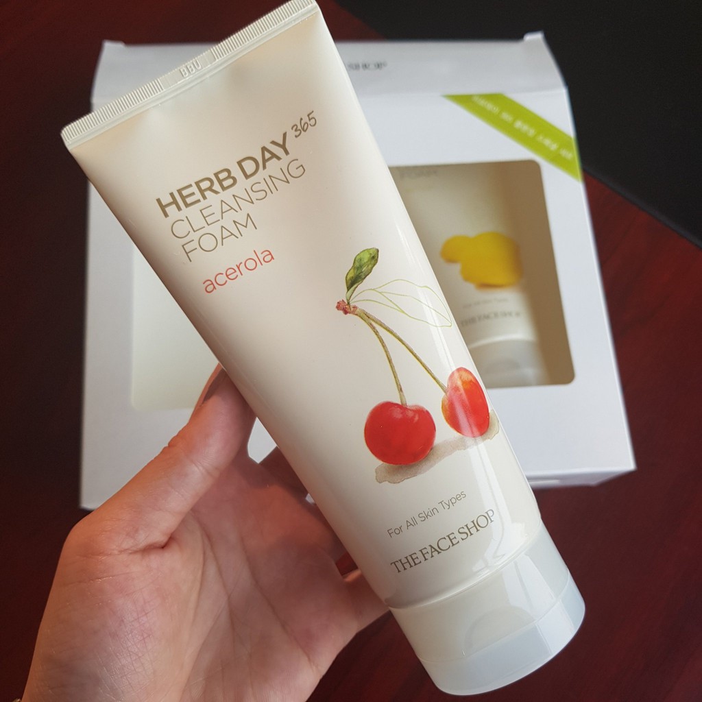 Sữa Rửa Mặt Cherry The Face Shop Herb Day 365 Cleansing Foam Acerola 170ml