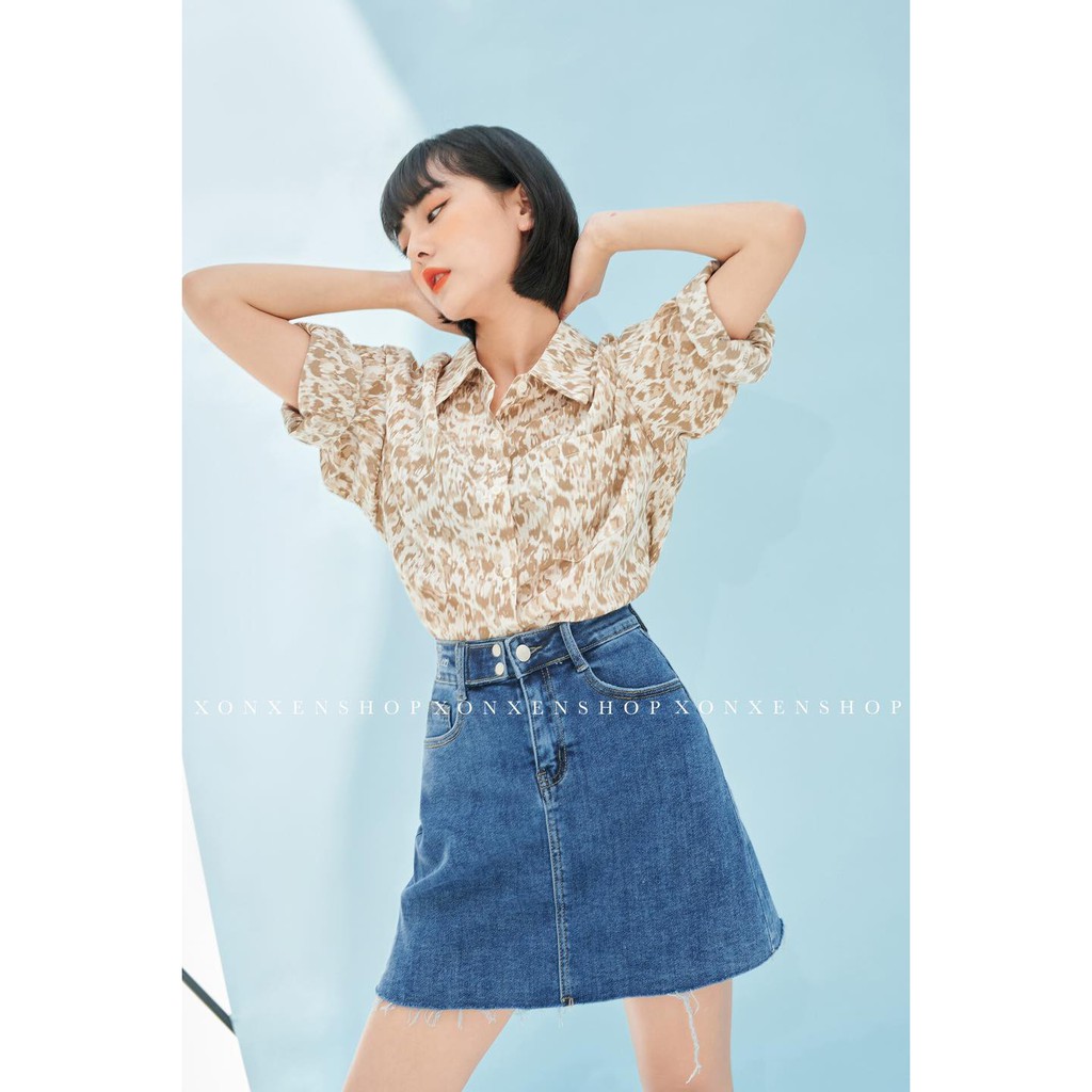 Áo sơ mi nữ Hàn Quốc sơ mi vintage cá tính chất vải voan rũ mịn XONXEN SHOP freesize mã 511020