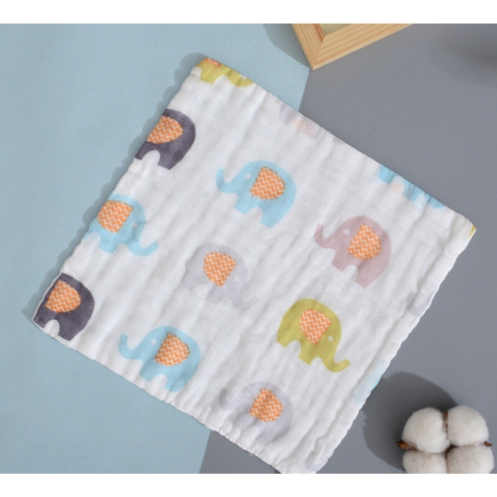 Sét 5 khăn sữa , khăn xô rửa mặt 6 lớp dày mịn mềm đẹp Hàng cao cấp HBQkids siêu thấm hút