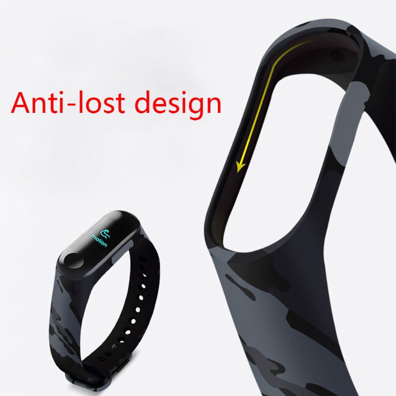 Dây Đeo Thay Thế Chất Liệu Silicon Họa Tiết Rằn Ri Cho Xiaomi Mi Band 4 3