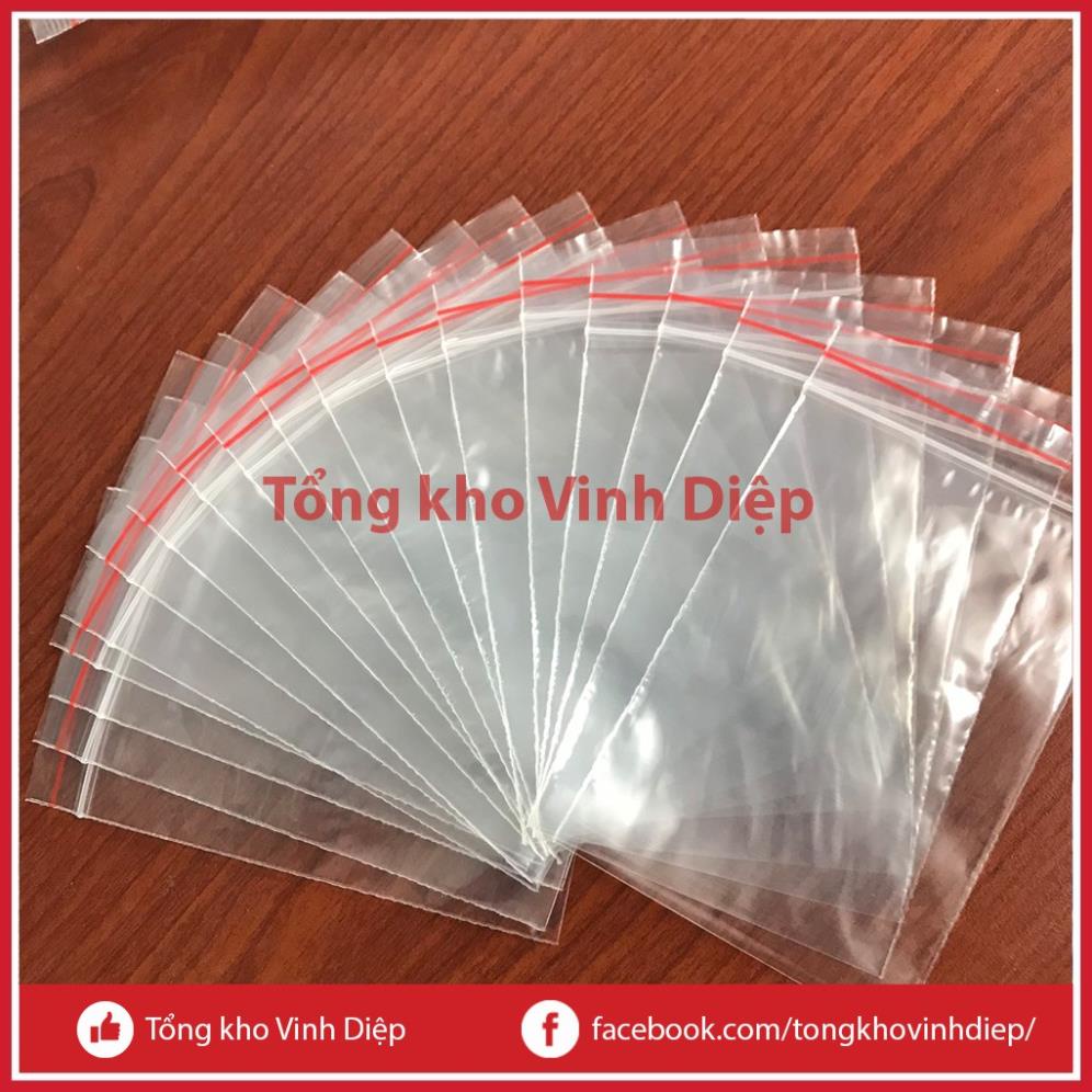 1kg túi zip chỉ đỏ trong suốt loại dày dặn đủ số đủ size