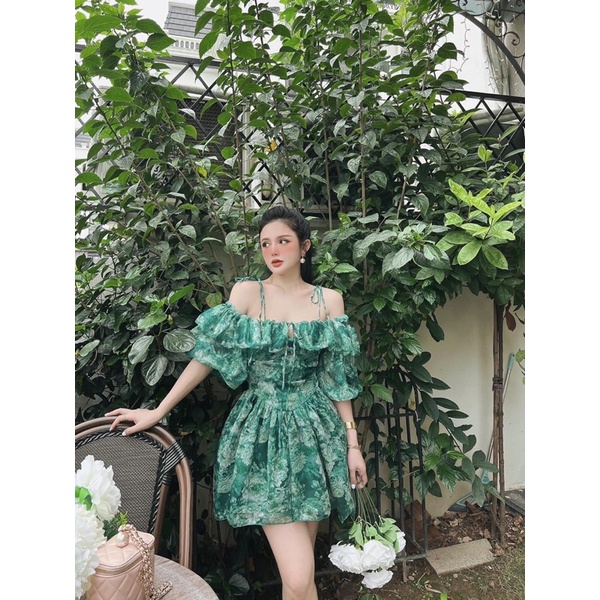 Váy hoa tơ chuẩn PKT