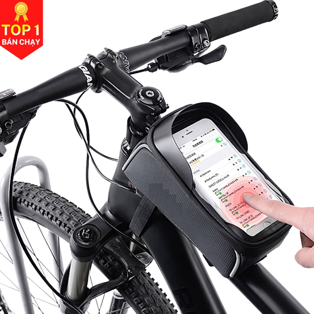 Túi xe đạp treo sườn xe chống nước bọc cảm ứng phù hợp với mọi dòng xe - Chính hãng Amalife