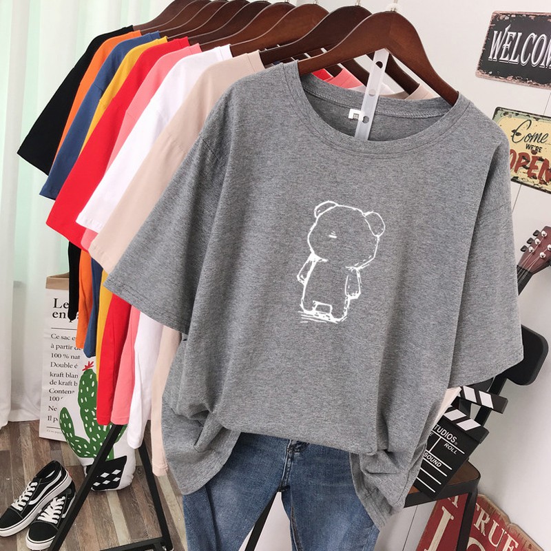 NRVP Áo thun tay ngắn cổ tròn in họa tiết thời trang trẻ trung