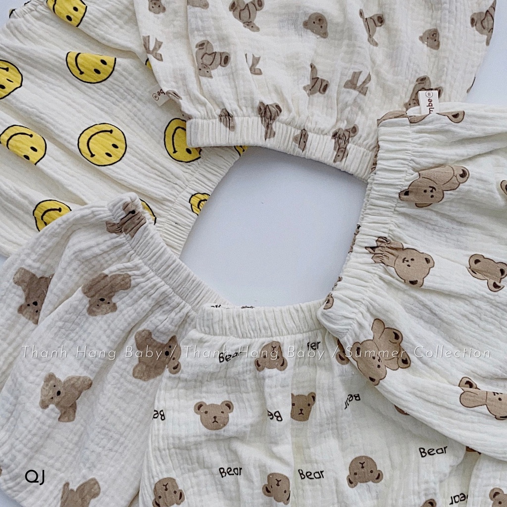 Quần đùi trẻ em, quần short đũi cho bé trai bé gái mặc hè thanh hằng baby 7 - 17 Kg