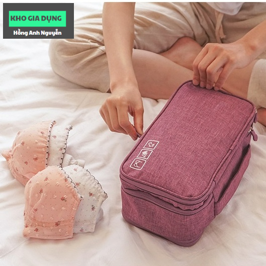 Túi đựng đồ lót áo ngực quần lót bikini nhiều ngăn tiện dụng đi du lịch
