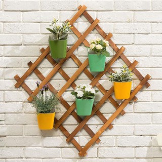 khung gỗ trang trí treo tường ban công ngoài trời và tường trong nhà hình thoi kích thước 60 cmx60cm