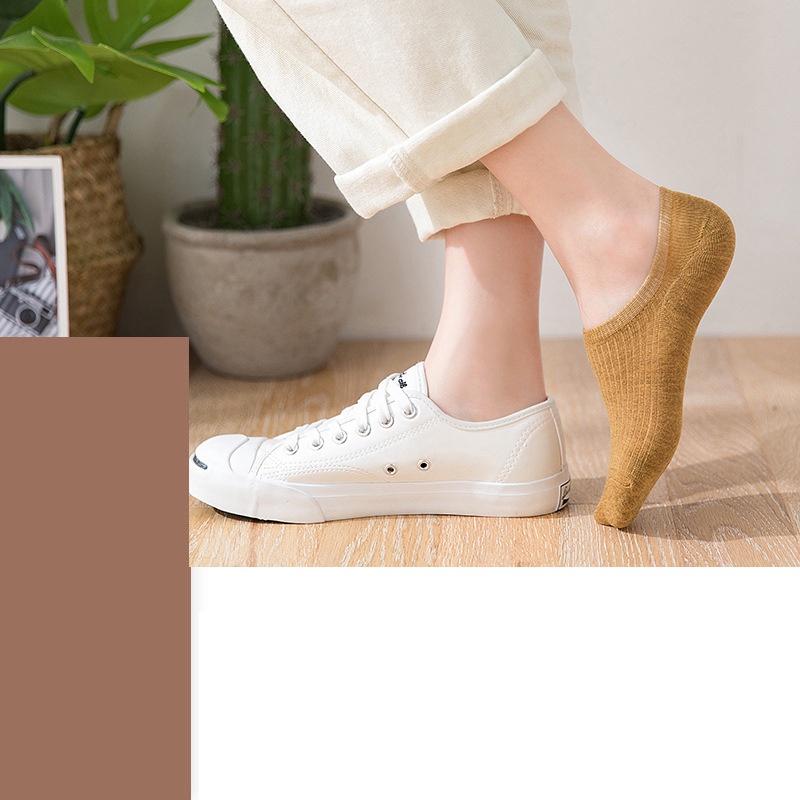Tất vớ nữ nam cổ ngắn lười dễ thương hàn quốc đẹp LASSY chân thấp nhún đủ màu trơn đen, đỏ