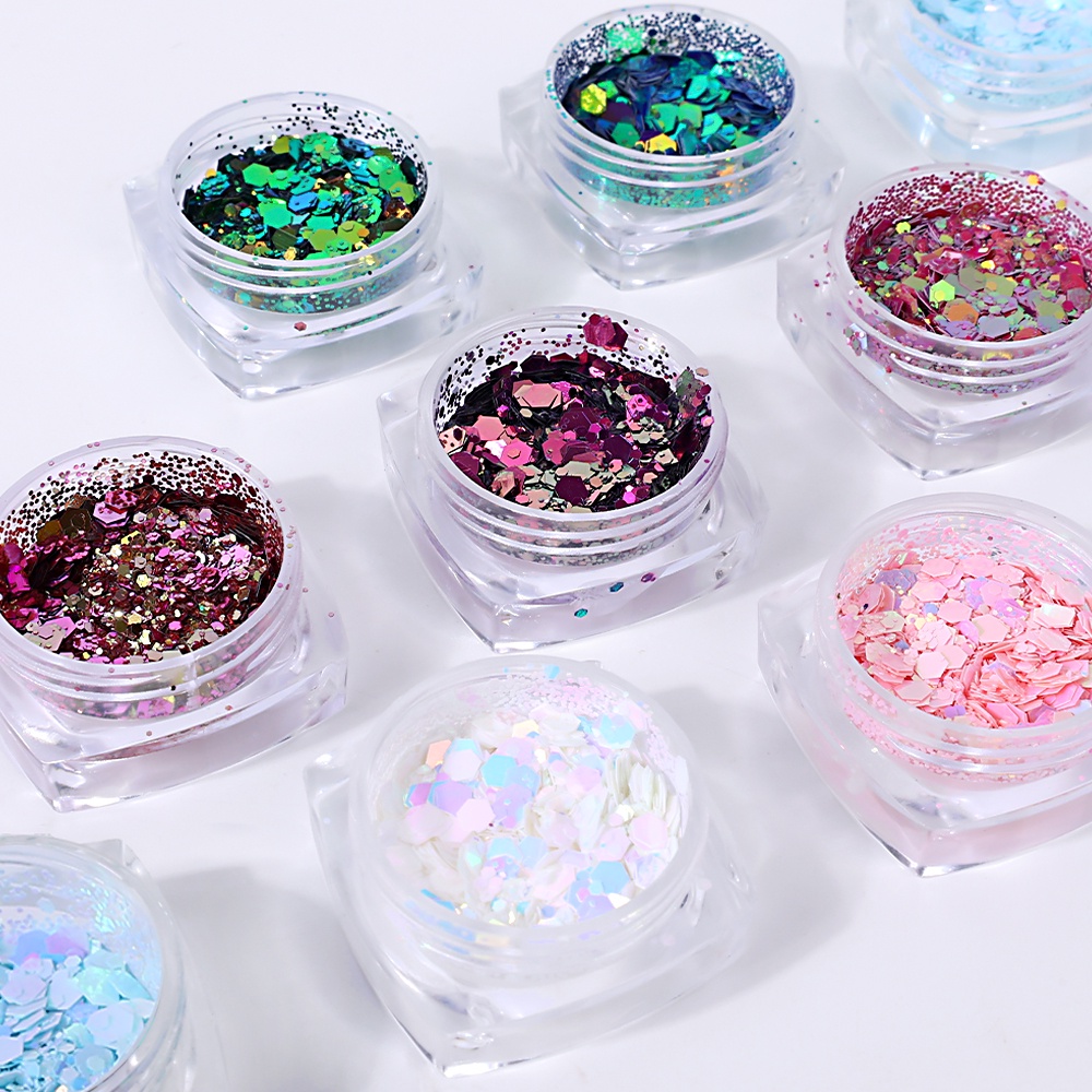 1 Hộp Phụ Kiện Kim Tuyến Trang Trí Móng Tay 3D