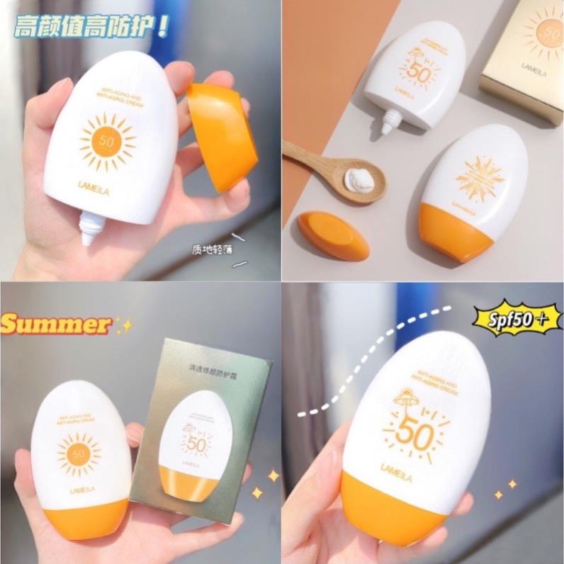 Kem Chống Nắng Lameila SPF 50+ .3053-2 55g dùng được cho mọi loại da, kể cả da nhạy cảm.