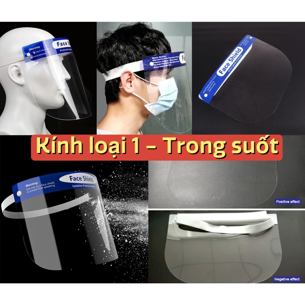 Combo 5 tấm chống giọt bắn Face Shield - Có sẵn, giao nhanh, hàng loại 1