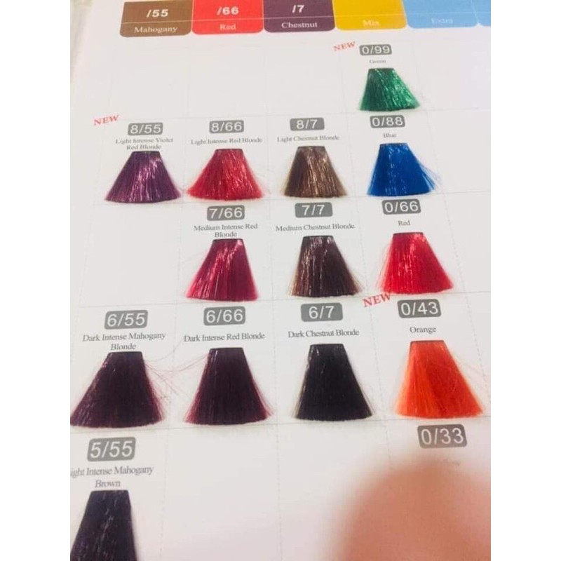 20 tuýp thuốc nhuộm tóc thời trang colorline tự chọn màu( k kèm õy)