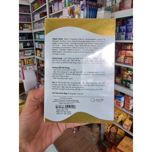 tắm trắng body EGG queenie skin 180GR ( chuẩn cty )