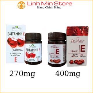 Viên uống vitamin e đỏ mirrolla 270mg & 400mg của nga new