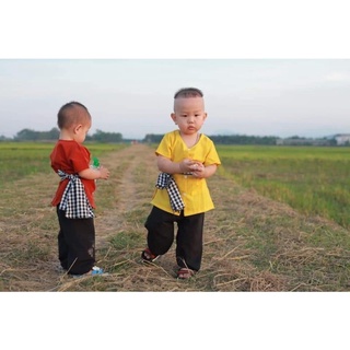 áo bà ba tay ngắn cho bé(kèm khăn rằn)