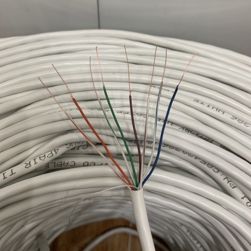 Cáp mạng bấm sẵn 2 đầu cat5 Gipco, có dây dù trợ lực, tặng dây thít nhựa 10m 20m 30m 40m 50m 60m 70m