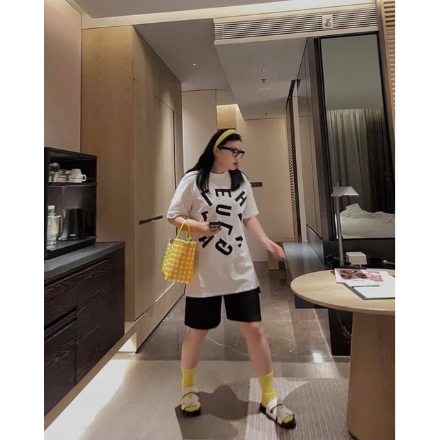 [Bigsize 30-35] Quần Ngố Cotton Ống Rộng Trơn Đen/Xám. Quần Short Lưng Cao Qua Rốn. Chất Cotton Không Co Giãn